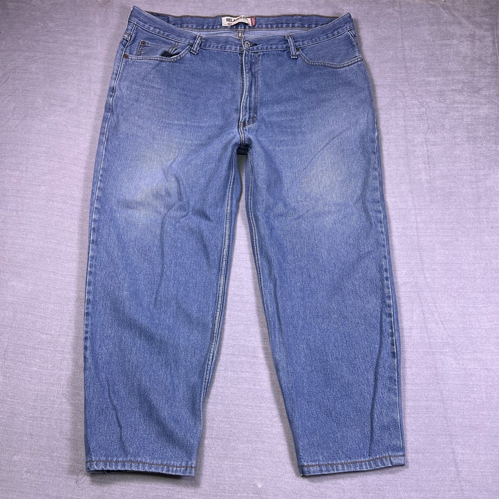 Levi's 550 Mens Blue Denim Relaxed Fit 5-Pockets Straight Leg Jeans Size 44x32